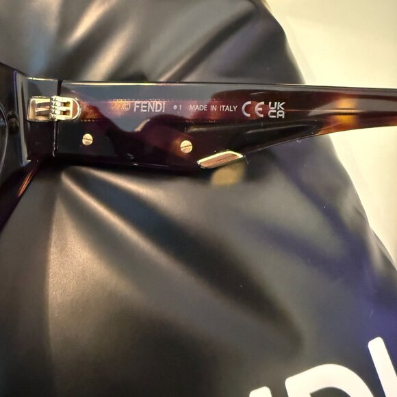 Fendi Sunglasses - Fendi First Brown Cat Eye - Picture 6 of 7